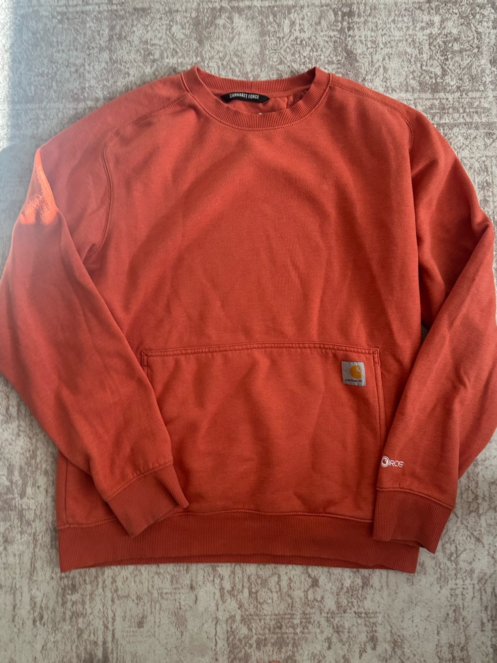 Carhartt Men's Rust Crewneck Sweatshirt - Orange